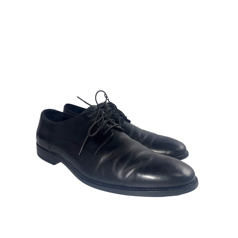 Cole Haan Derby Shoes Mens 13 Black Leather Nike Air C11431 Plain Toe Dress